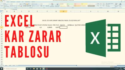 Kapsamlı Bilanço ve K/Z Tablosu Excel Çalışma Tablosu